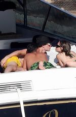 LENI KLUM in a Green Bikini on a Yacht in France 08/18/2023