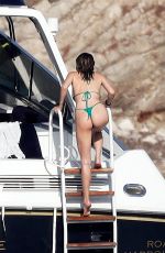 LENI KLUM in a Green Bikini on a Yacht in France 08/18/2023