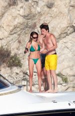 LENI KLUM in a Green Bikini on a Yacht in France 08/18/2023