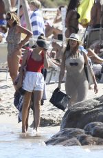 LILLY BECKER and SANDY MEYER WOLDEN at a Beach in Sardinia 07/30/2023