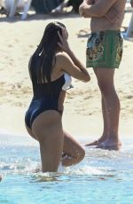 LILLY BECKER and SANDY MEYER WOLDEN at a Beach in Sardinia 07/30/2023