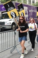 LOLA TUNG at Sag-aftra and Wga Strike in New York 08/14/2023