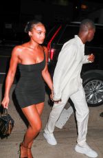 LORI HARVEY and Damson Idris on a Date Night at Giorgio Baldi in Santa Monica 08/15/2023