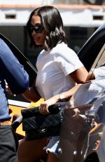 LORI HARVEY in Denim Shorts Out in Los Angeles 08/18/2023