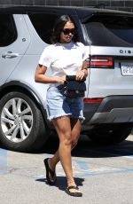 LORI HARVEY in Denim Shorts Out in Los Angeles 08/18/2023