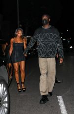 LORI HARVEY Night Out at Matsuhisa in Los Angeles 08/21/2023