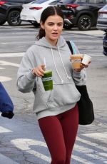 LUCY HALE Out for a Souble Smoothie at Erewhon in Studio City 08/21/2023