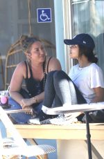 LUCY HALE Out with a Ffriend for Iced Coffee in Los Angeles 08/14/2023