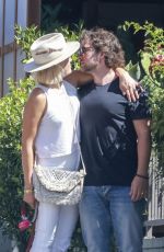 MALIN AKERMAN and Jack Donnelly Share a Kiss After Breakfast at All Time in Los Feliz 08/28/2023