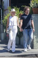 MALIN AKERMAN and Jack Donnelly Share a Kiss After Breakfast at All Time in Los Feliz 08/28/2023
