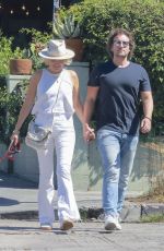 MALIN AKERMAN and Jack Donnelly Share a Kiss After Breakfast at All Time in Los Feliz 08/28/2023