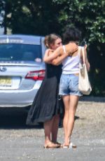 MARGARET QUALLEY Arrives at a BBQ in Beach Haven 08/21/2023