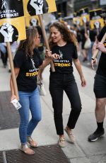 MARGARETA LEVIEVA at Sag-aftra and Wga Strike in New York 08/08/2023