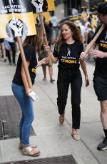 MARGARETA LEVIEVA at Sag-aftra and Wga Strike in New York 08/08/2023