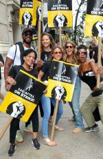 MARGARETA LEVIEVA at Sag-aftra and Wga Strike in New York 08/08/2023