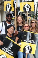 MARGARETA LEVIEVA at Sag-aftra and Wga Strike in New York 08/08/2023