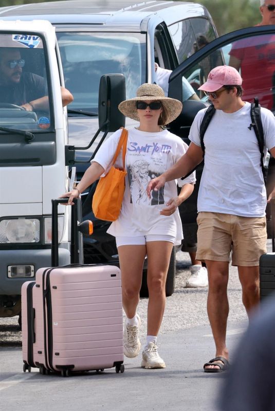 MARGOT ROBBIE Catching a Ferry in Greece 08/28/2023