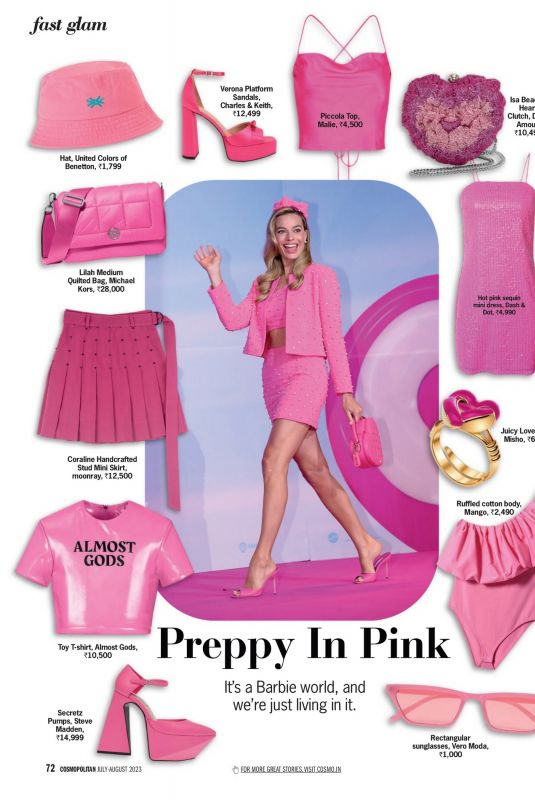 MARGOT ROBBIE in Cosmopolitan India, July/august 2023