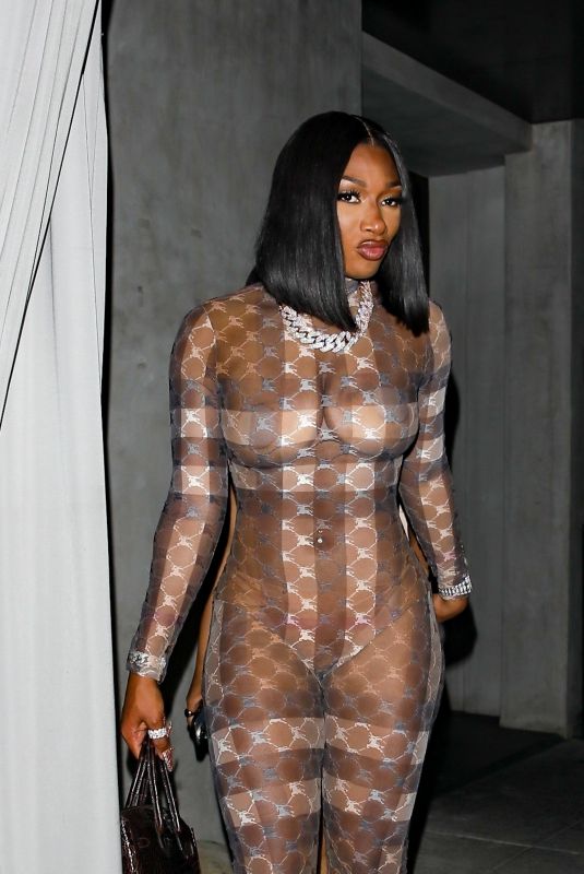 MEGAN THEE STALLION Leaves Asian Fusion Restaurant Crustacean
