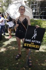 MEISHEL PRADA at SAG-AFTRA and WGA Strike at Warner Brothers Studios in Burbank 08/18/2023
