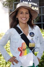 MICHELLE C. BONILLA at SAG-AFTRA and WGA Strike at Warner Brothers Studios in Burbank 08/18/2023