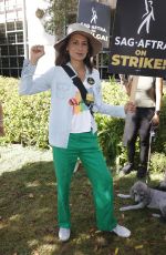 MICHELLE C. BONILLA at SAG-AFTRA and WGA Strike at Warner Brothers Studios in Burbank 08/18/2023