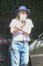 MICHELLE PFEIFFER Out with Her Dog in Brentwood 08/30/2023