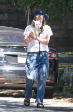 MICHELLE PFEIFFER Out with Her Dog in Brentwood 08/30/2023