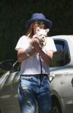 MICHELLE PFEIFFER Out with Her Dog in Brentwood 08/30/2023