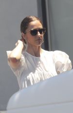 MINKA KELLY in a White Dress Out in Los Angeles 08/15/2023