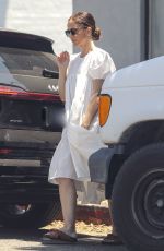 MINKA KELLY in a White Dress Out in Los Angeles 08/15/2023