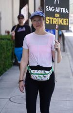 MOLLY C QUINN at Sag-aftra and Wga Strike in Burbank 08/24/2023