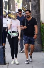 MOLLY C QUINN at Sag-aftra and Wga Strike in Burbank 08/24/2023