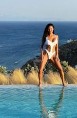 NICOLE SCHERZINGER in a White Swimsuit at a Pool 08/13/2023