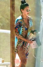 NICOLE SHERZINGER in a Blue Bikini at a Beach in Sardinia 08/10/2023