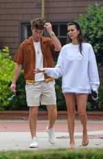 NINA DOBREV and Shaun White Out with Their Dog in Los Angeles 08/24/2023