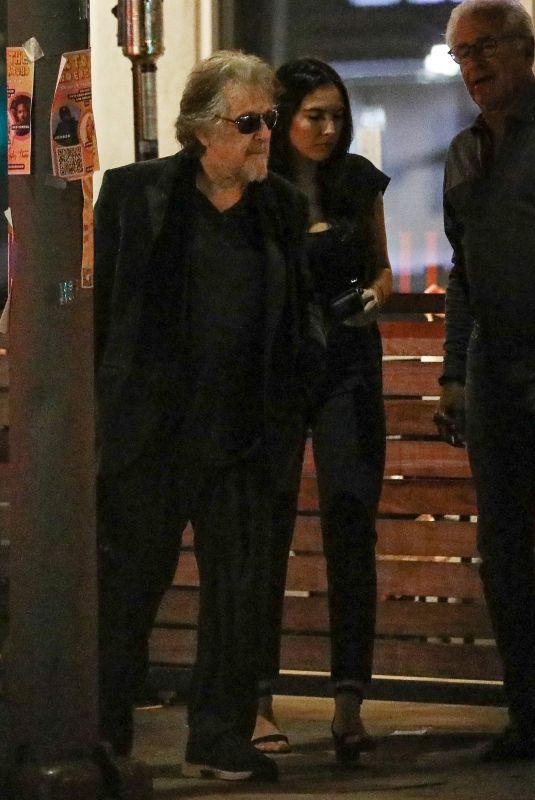 NOOR ALFALLAH and Al Pacino Out for Dinner with Friends at Killer Noodle in Westwood 08/05/2023