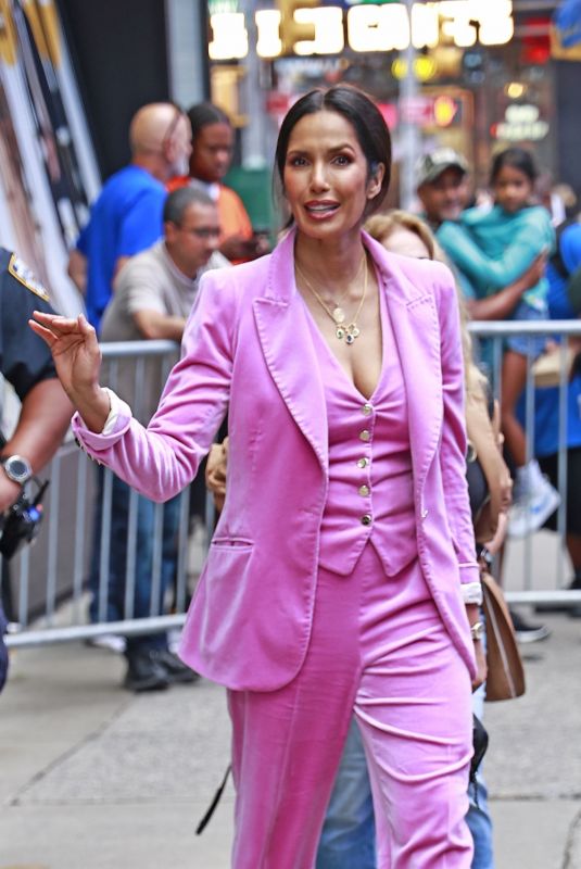 PADMA LAKSHMI Arrives at GMA Studio in New York 8/15/2023