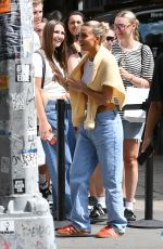 PAIGE LORENZE Outside Her Pop-up Shop in New York 08/26/2023