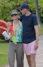 PARIS HILTON and Carter Reum Out on the Beach in Maui 08/14/2023