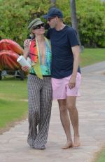 PARIS HILTON and Carter Reum Out on the Beach in Maui 08/14/2023