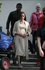 PHOEBE DYNEVOR on the Set of Her New Movie Anniversary in Dublin 08/21/2023