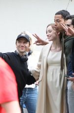 PHOEBE DYNEVOR on the Set of Her New Movie Anniversary in Dublin 08/21/2023