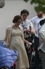 PHOEBE DYNEVOR on the Set of Her New Movie Anniversary in Dublin 08/21/2023