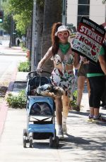 PHOEBE PRICE at SAG-AFTRA Strike at Warner Bros. Studios in Los Angeles 08/08/2023