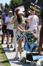 PHOEBE PRICE at SAG-AFTRA Strike at Warner Bros. Studios in Los Angeles 08/08/2023