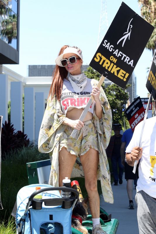 PHOEBE PRICE at SAG Strike at Netflix Office in Los Angeles 08/15/2023