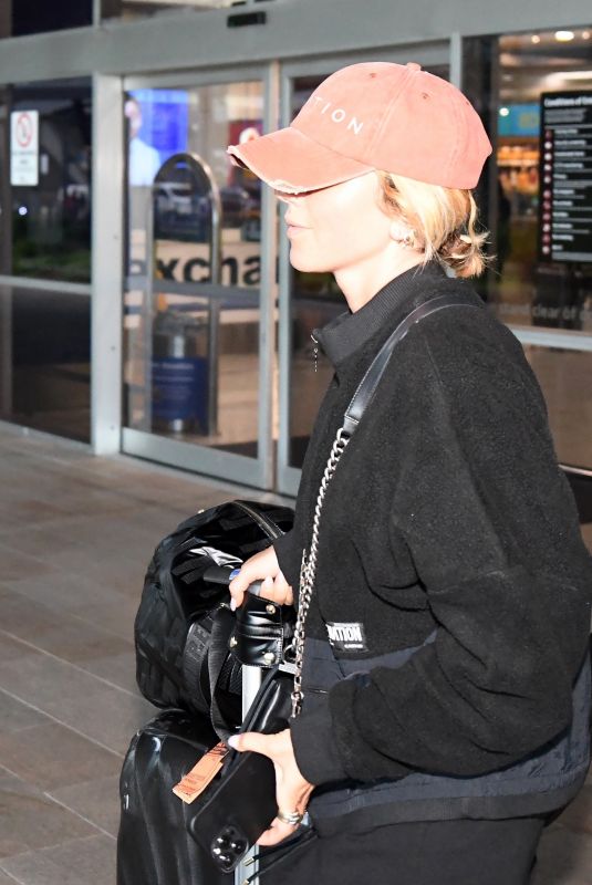 PIP EDWARDS Arrives at Sydney International Airport 08/08/2023