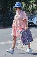 Pregnant ALIA SHAWKAT Out and About in Los Feliz 08/06/2023