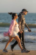 Pregnant KOURTNEY KARDASHIAN and Travis Barker Out in Santa Barbara 08/23/2023